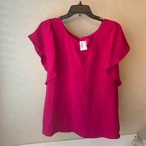 NWT Magenta Tie Back Blouse Size M